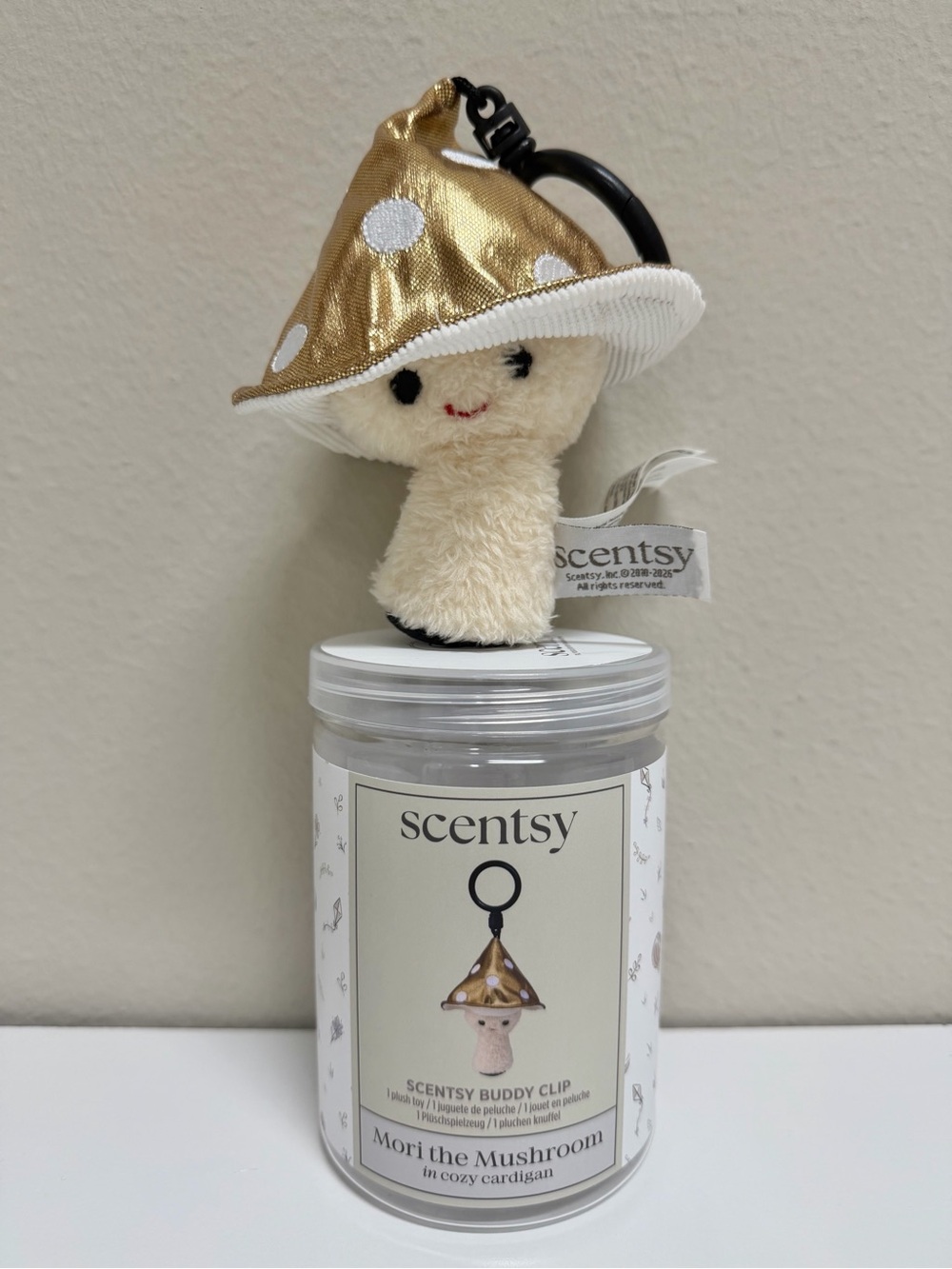 Scentsy Mori the Mushroom Buddy Clip